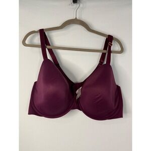 Victoria's Secret Perfect Coverage Bra 44DD Plum Underwire Padded 163783-SDC